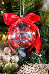 PALLINA NATALE DIAM. 10 IN VETRO TRASPARENTE