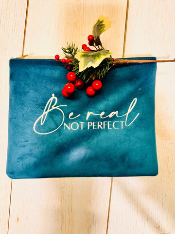 Borsetta in velluto petrolio