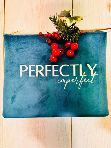 Borsetta in velluto petrolio