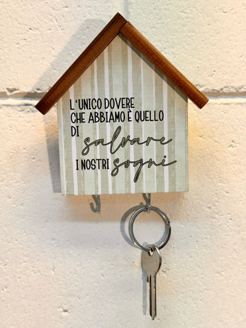 Casetta in Legno portachiavi/presine