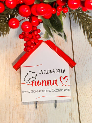 Casetta in Legno portachiavi/presine