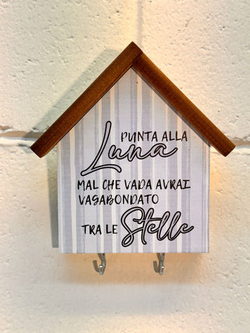 Casetta in Legno portachiavi/presine