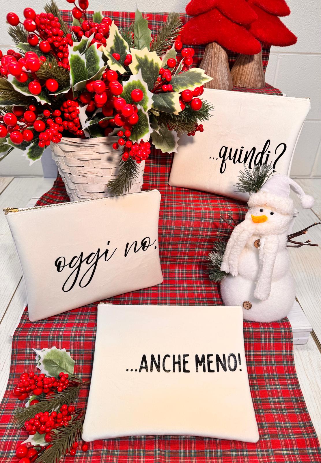 Borsetta in Velluto Panna frasi simpatiche