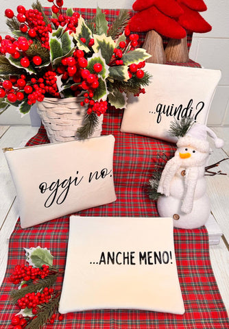 Borsetta in Velluto Panna frasi simpatiche