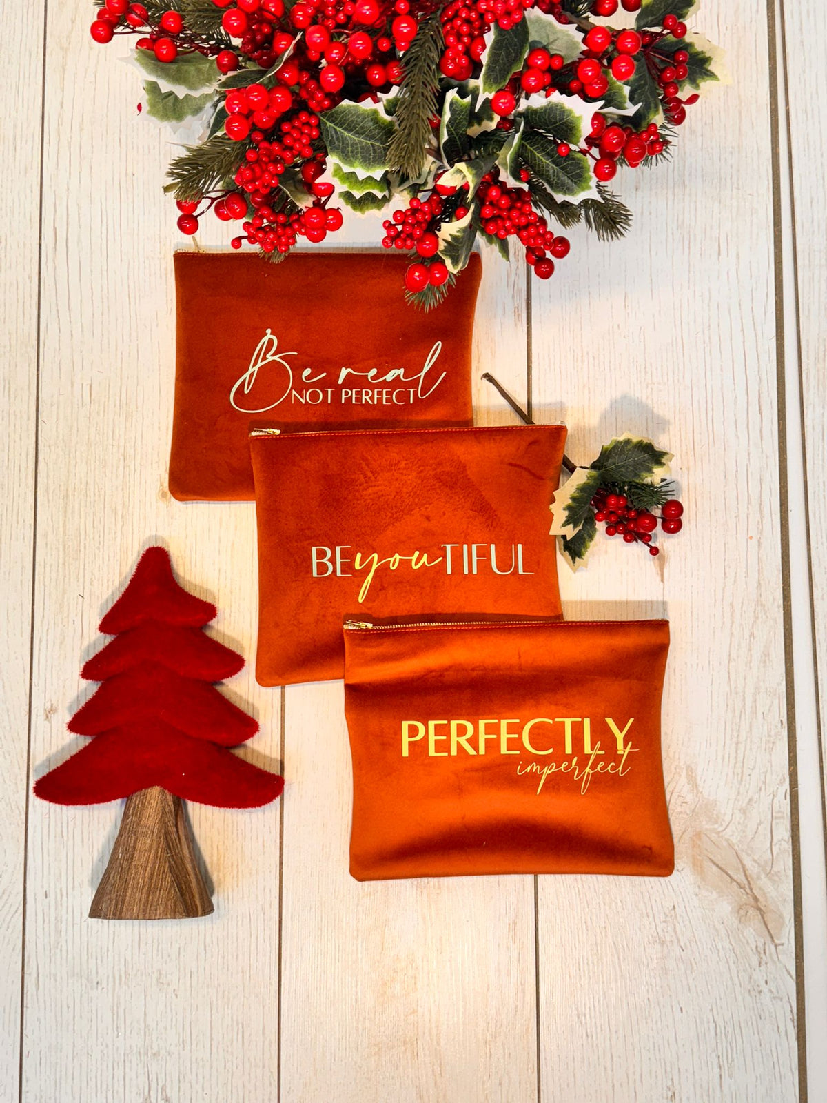 Borsetta in velluto Ruggine