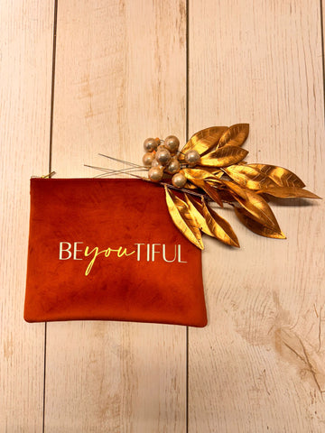 Borsetta in velluto Ruggine