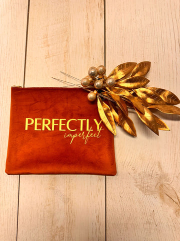 Borsetta in velluto Ruggine