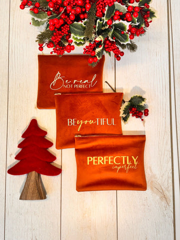 Borsetta in velluto Ruggine