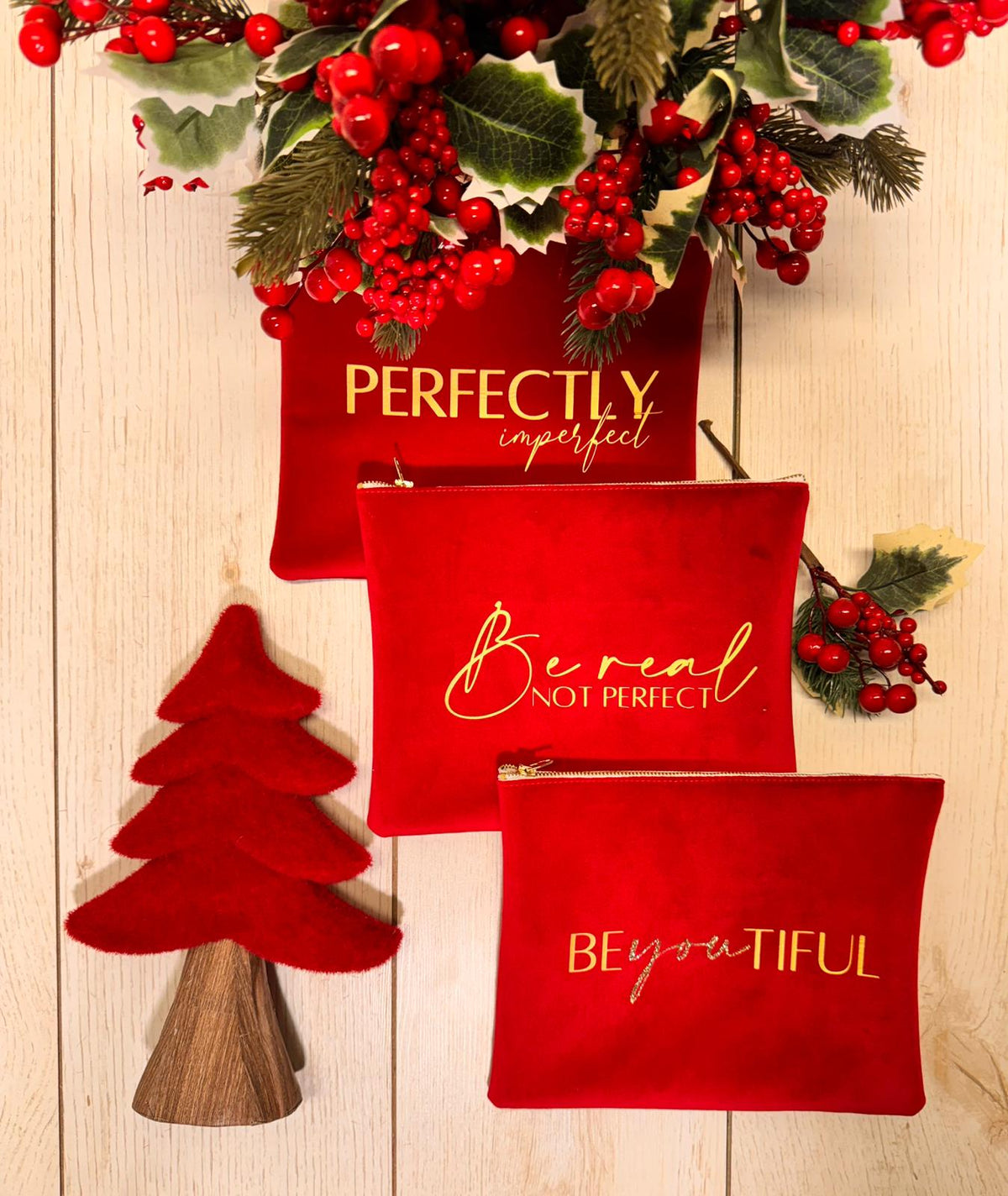 Borsetta in velluto rossa