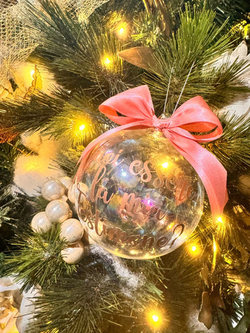 PALLINA NATALE DIAM. 10 IN VETRO TRASPARENTE